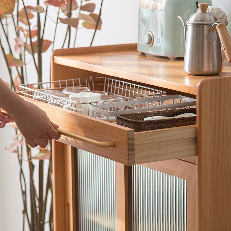 Wooden Side Board with Cabinet Door Modern Minimalist Sideboard