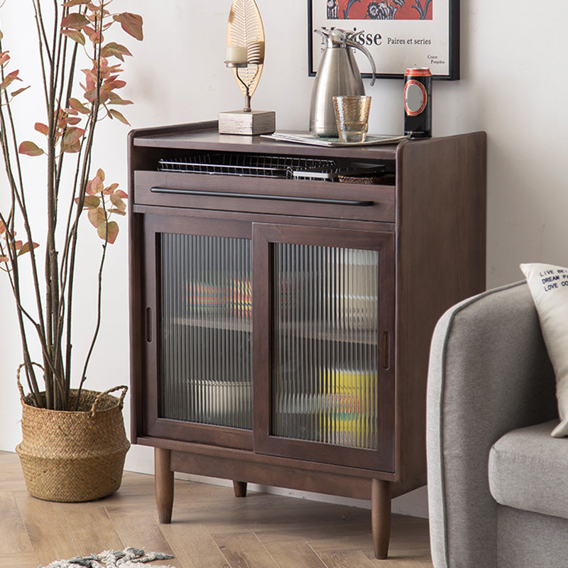 Wooden Side Board with Cabinet Door Modern Minimalist Sideboard