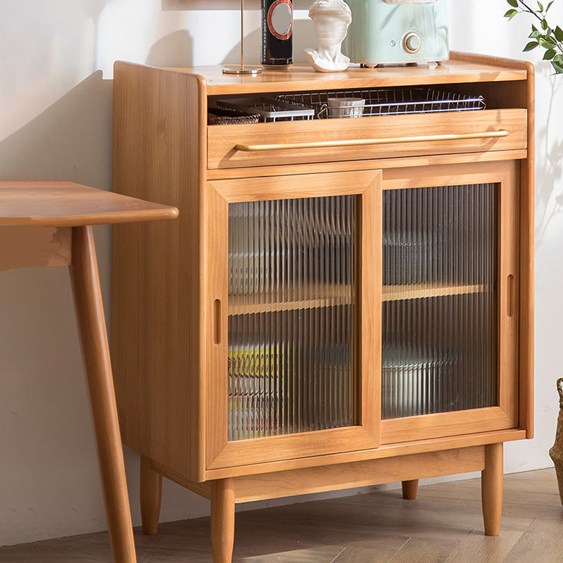 Wooden Side Board with Cabinet Door Modern Minimalist Sideboard