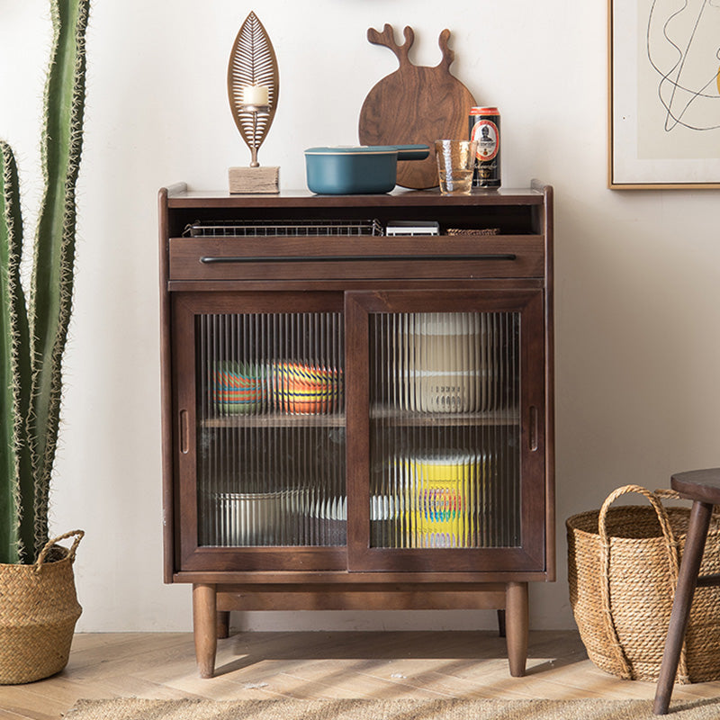 Wooden Side Board with Cabinet Door Modern Minimalist Sideboard