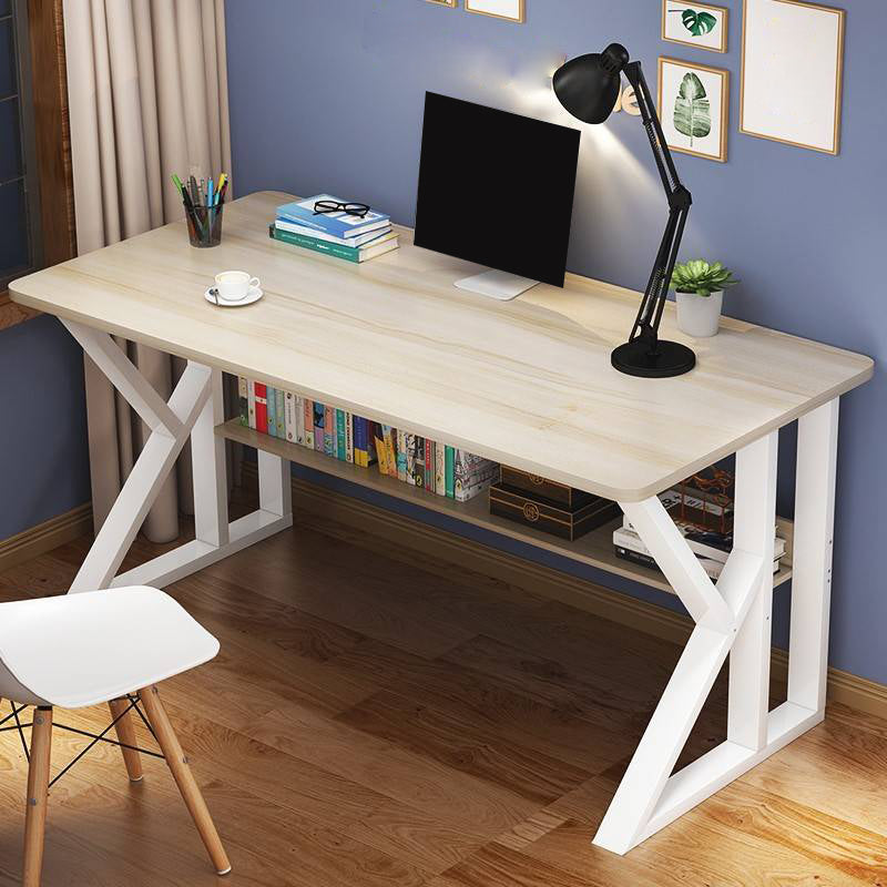 Industrial Writing Desk Wood Dormitory & Office Desk with Shelf