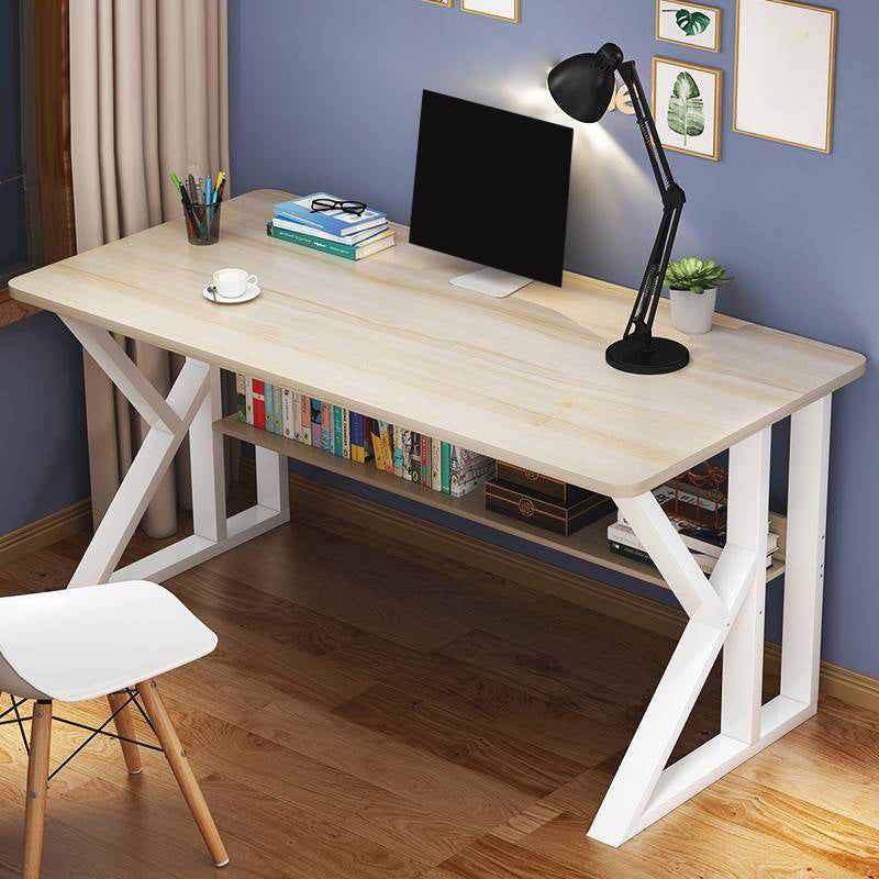 Industrial Writing Desk Wood Dormitory & Office Desk with Shelf