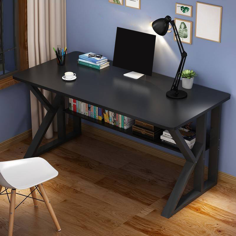 Industrial Writing Desk Wood Dormitory & Office Desk with Shelf