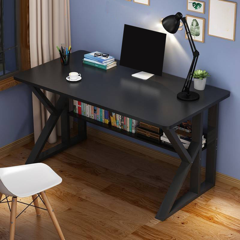 Industrial Writing Desk Wood Dormitory & Office Desk with Shelf