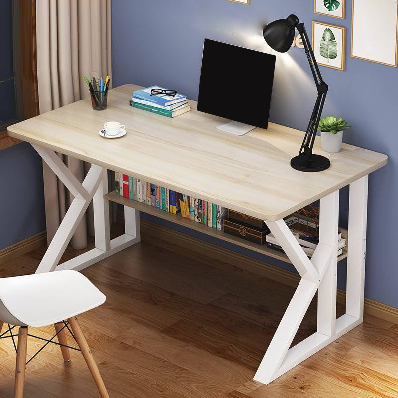 Industrial Writing Desk Wood Dormitory & Office Desk with Shelf