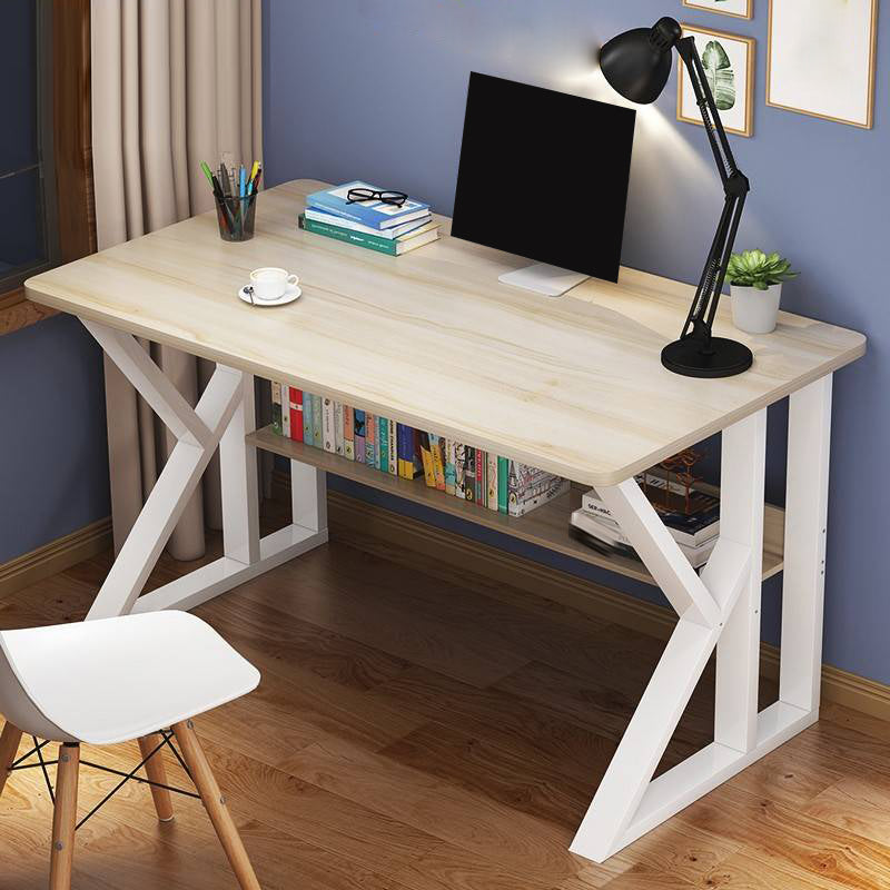 Industrial Writing Desk Wood Dormitory & Office Desk with Shelf