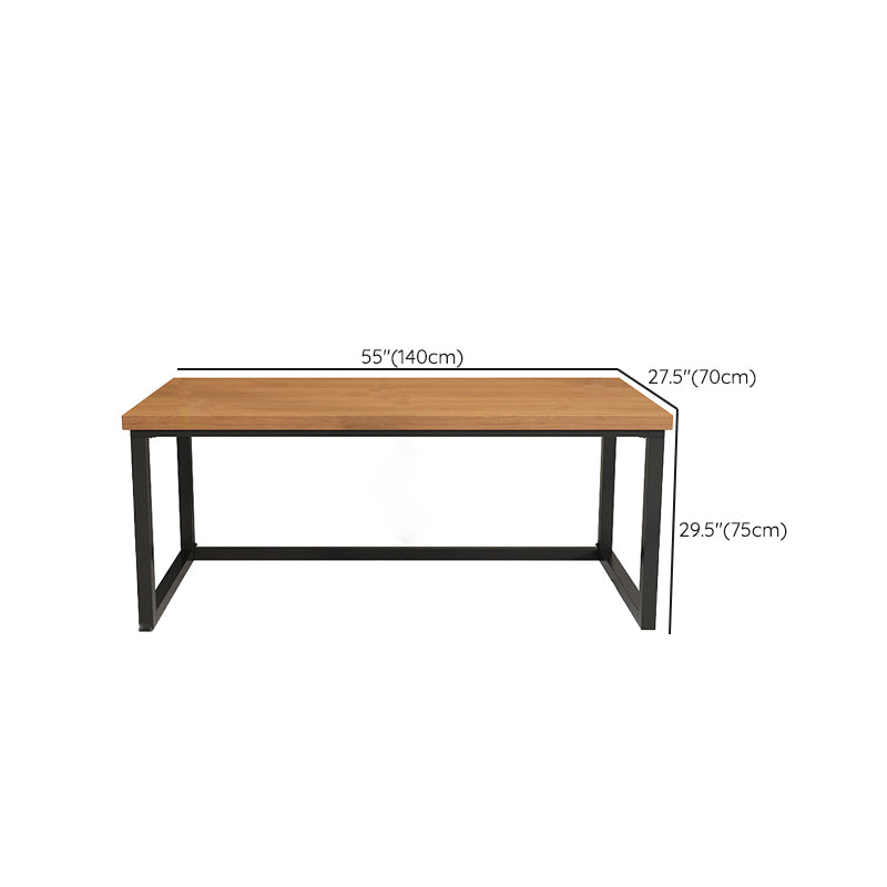 Solid Wood Rectangular Writing Desk Industrial Gaming Desk for Home