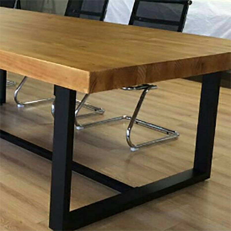 Solid Wood Industrial Rectangular Writing Desk Meeting Desk for Office