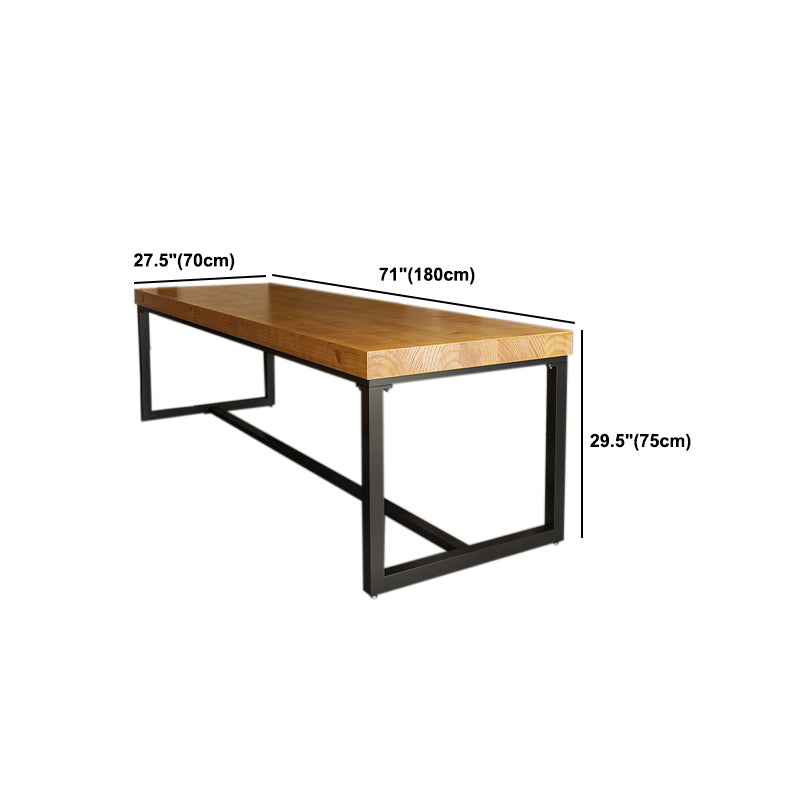 Solid Wood Industrial Rectangular Writing Desk Meeting Desk for Office