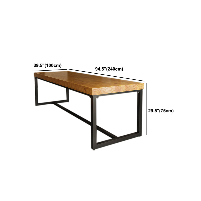 Solid Wood Industrial Rectangular Writing Desk Meeting Desk for Office