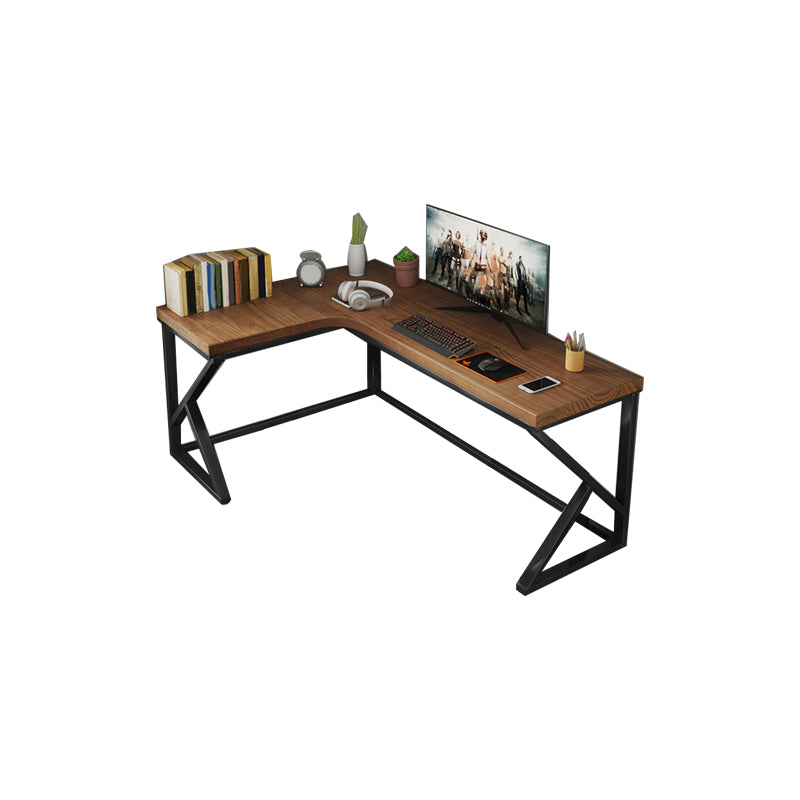 Wood Modern Simple Office Desk L-Shape Writing Desk for Living Room and Office