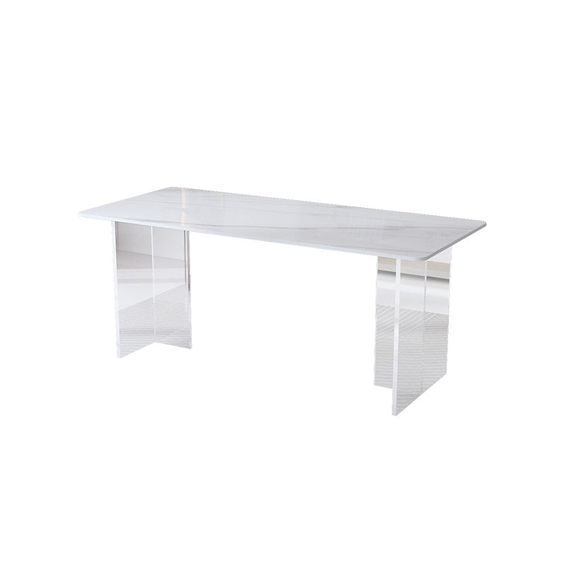 Modern Rectangle Office Working Table Sintered Stone Writing Desk