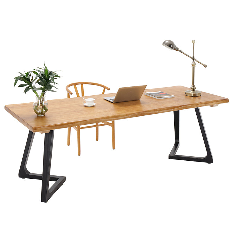 Solid Wood Rectangular Writing Desk Industrial Meeting Desk for Home