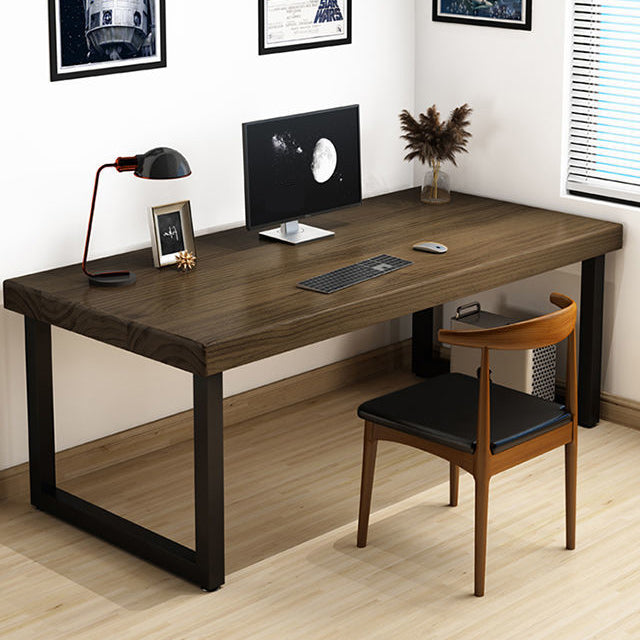 Modern Rectangle Wooden Office Desk Sled Base Task Desk for Office