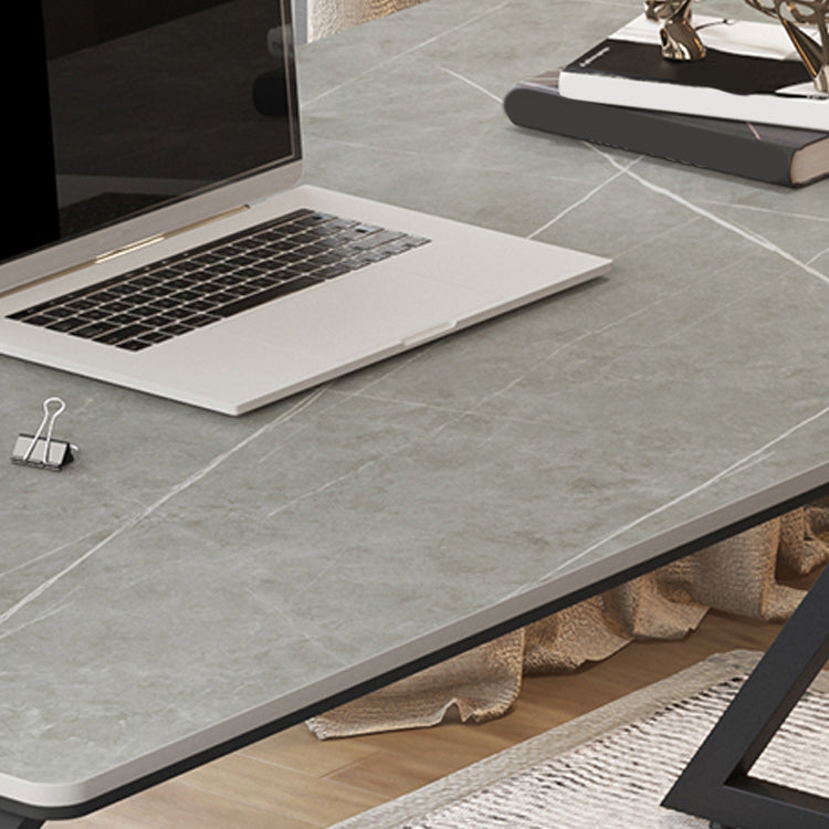 Modern Style Rectangle Office Desk Sintered Stone Writing Table