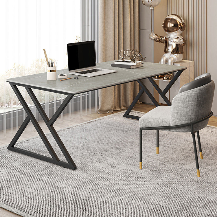 Modern Style Rectangle Office Desk Sintered Stone Writing Table