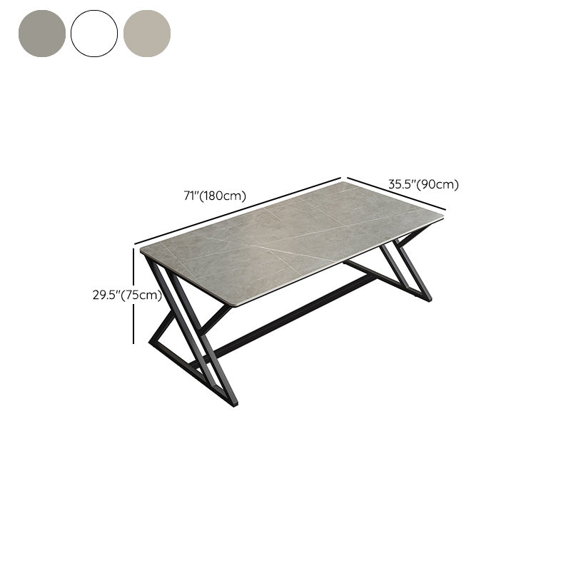 Modern Style Rectangle Office Desk Sintered Stone Writing Table