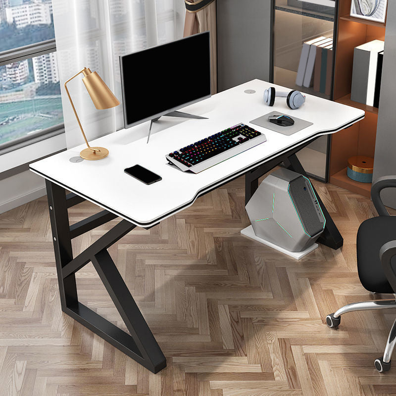 Contemporary Wooden Computer Desk Bedroom Office Desk with Cable Management