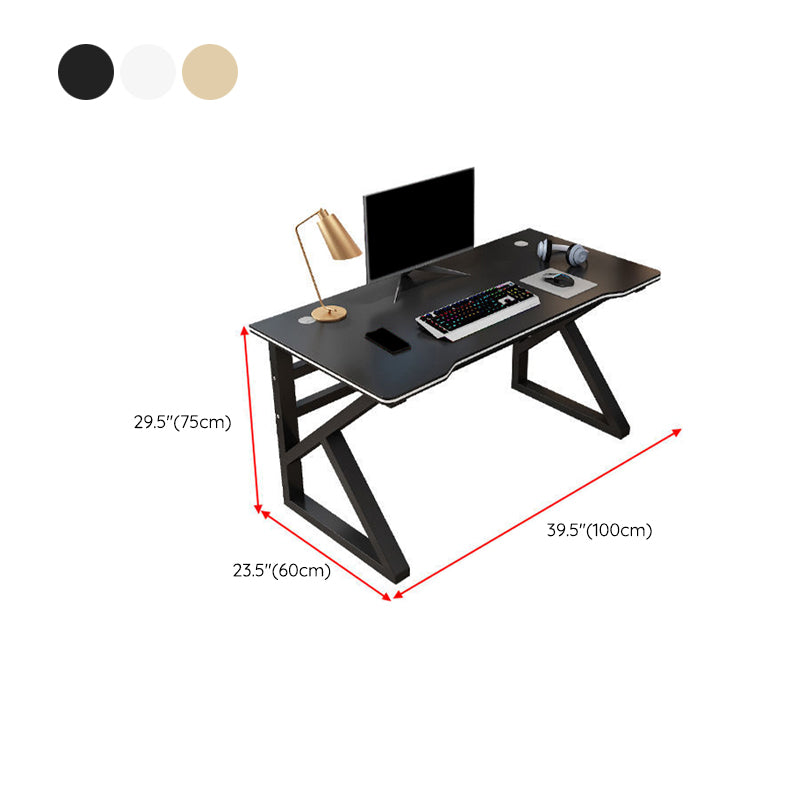 Contemporary Wooden Computer Desk Bedroom Office Desk with Cable Management