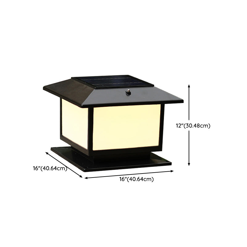 Black Outdoor Lights Metal Waterproof Pillar Lamp for Garden