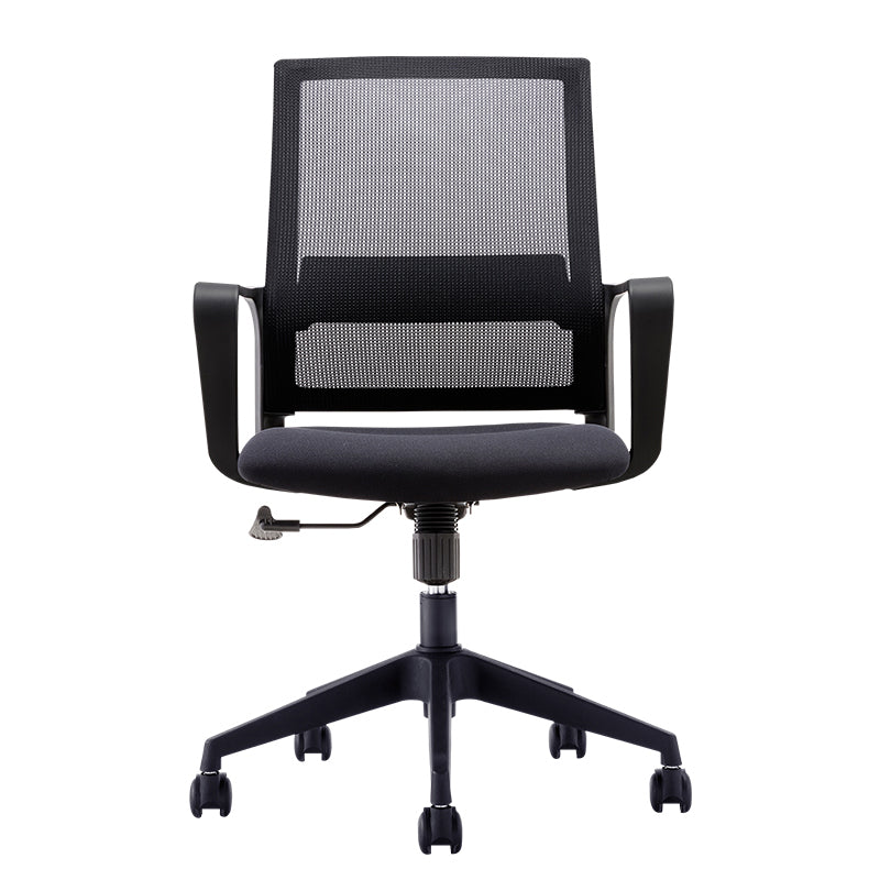 Fixed Arms Swivel Chair Modern Style Office Ergonomic Mesh Task Chair