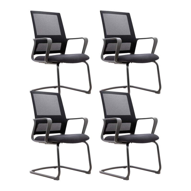 Fixed Arms Swivel Chair Modern Style Office Ergonomic Mesh Task Chair