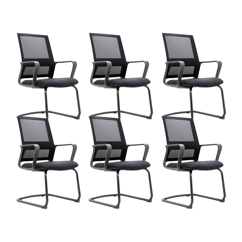 Fixed Arms Swivel Chair Modern Style Office Ergonomic Mesh Task Chair