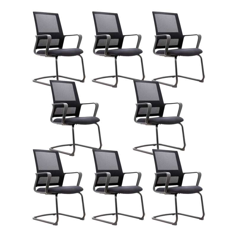 Fixed Arms Swivel Chair Modern Style Office Ergonomic Mesh Task Chair