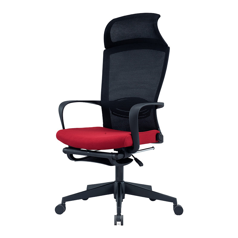 Modern High Back Desk Chair Swivel Mesh Chair with Fixed Arms