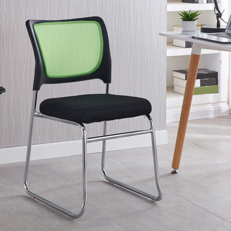 Modern Desk Chair Mesh Computer Chair Mid-Back Armless Chair