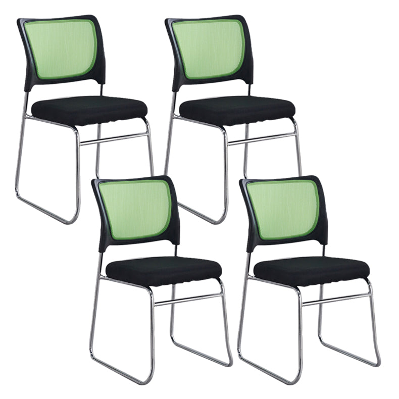 Modern Desk Chair Mesh Computer Chair Mid-Back Armless Chair