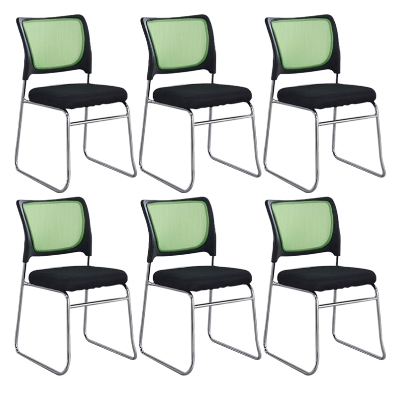 Modern Desk Chair Mesh Computer Chair Mid-Back Armless Chair