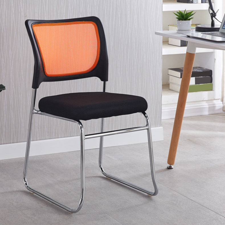 Modern Desk Chair Mesh Computer Chair Mid-Back Armless Chair