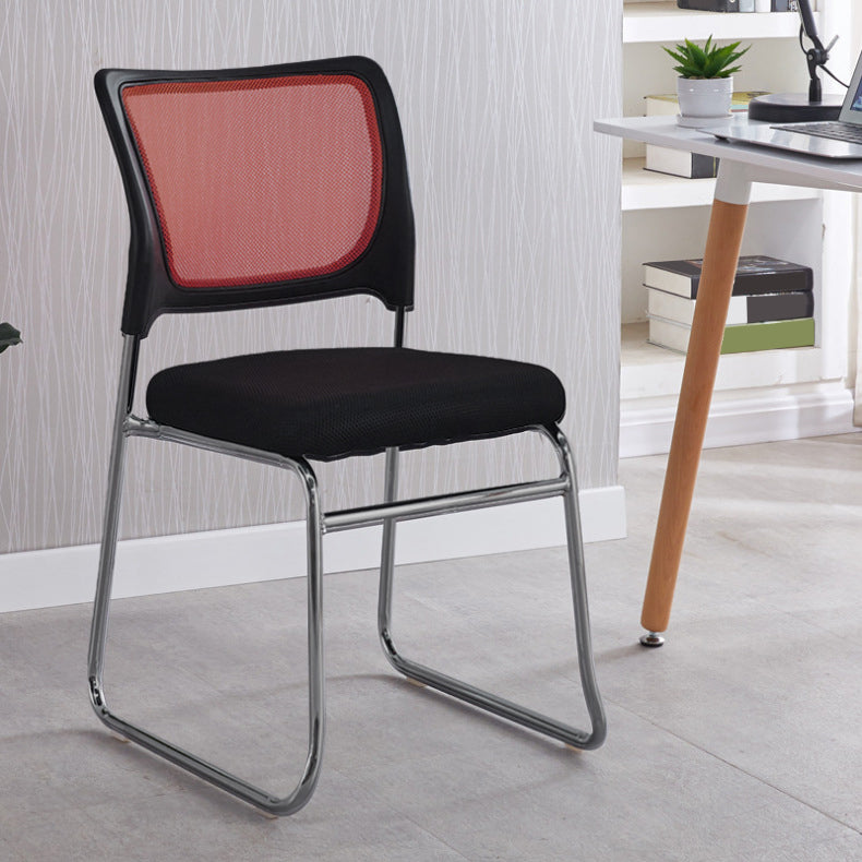 Modern Desk Chair Mesh Computer Chair Mid-Back Armless Chair