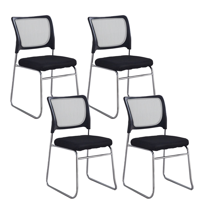 Modern Desk Chair Mesh Computer Chair Mid-Back Armless Chair