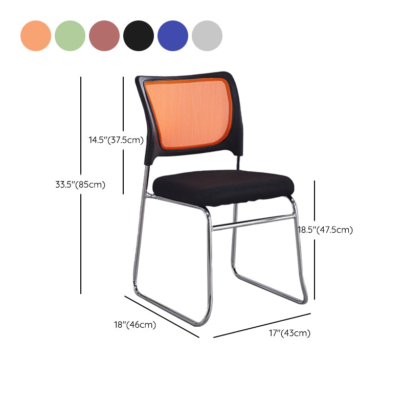 Modern Desk Chair Mesh Computer Chair Mid-Back Armless Chair