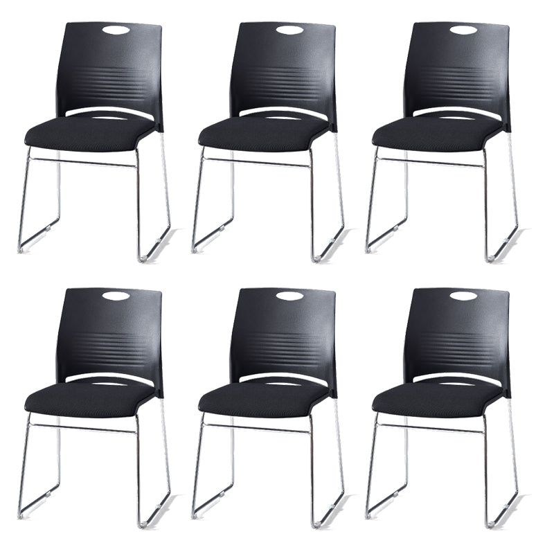 Mid-Back Conference Chair Contemporary Plastic No Wheels Office Chair