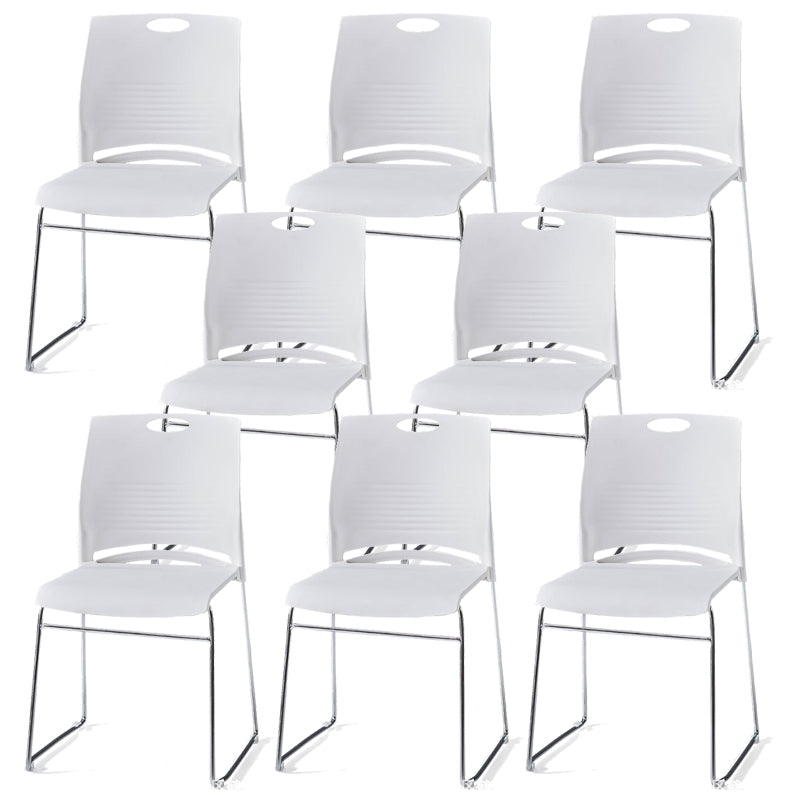 Mid-Back Conference Chair Contemporary Plastic No Wheels Office Chair