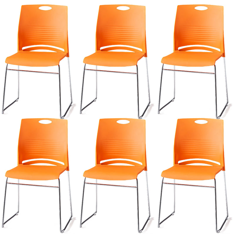 Mid-Back Conference Chair Contemporary Plastic No Wheels Office Chair