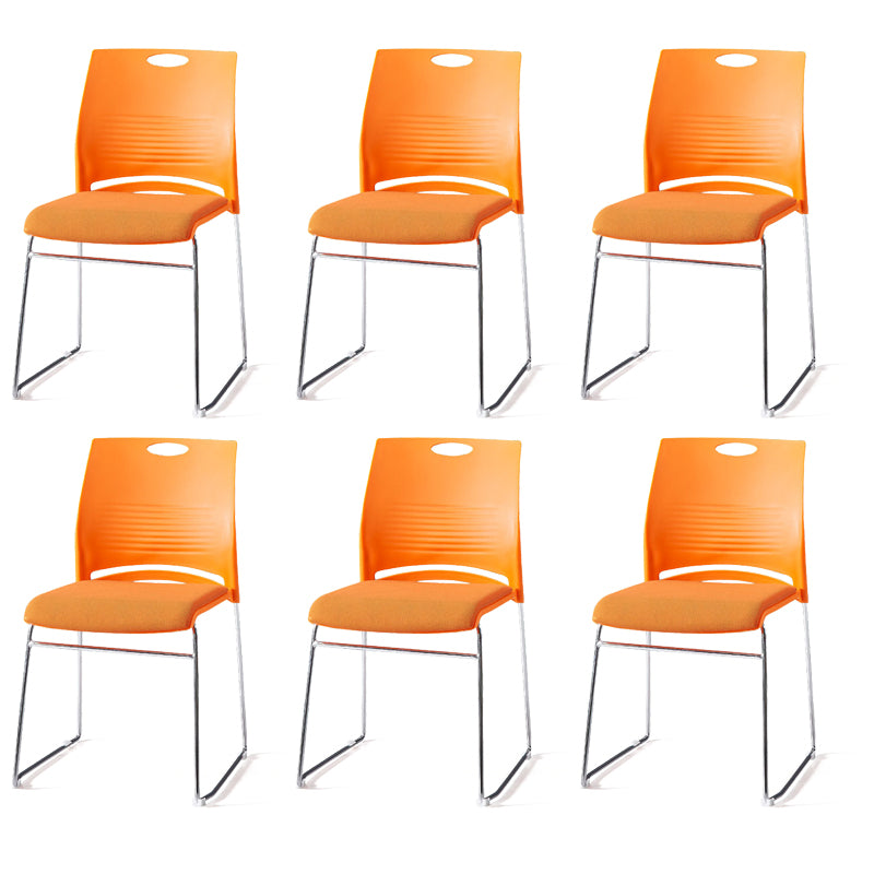 Mid-Back Conference Chair Contemporary Plastic No Wheels Office Chair