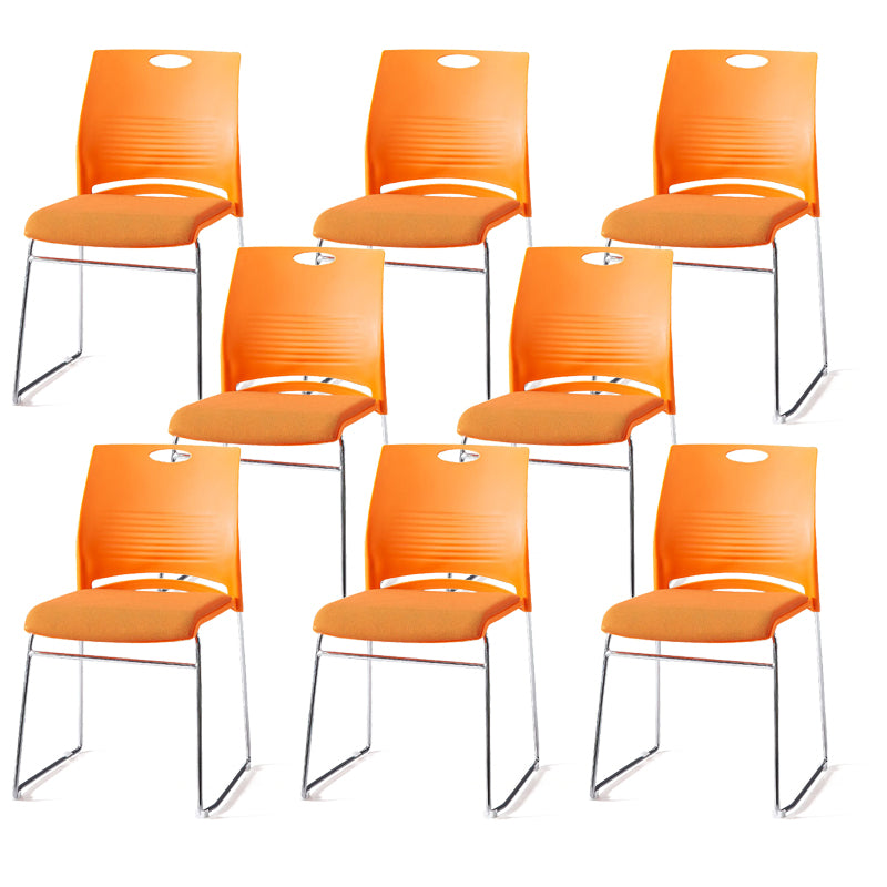 Mid-Back Conference Chair Contemporary Plastic No Wheels Office Chair