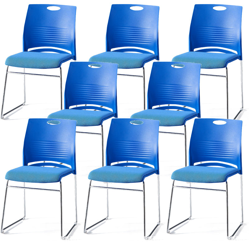 Mid-Back Conference Chair Contemporary Plastic No Wheels Office Chair