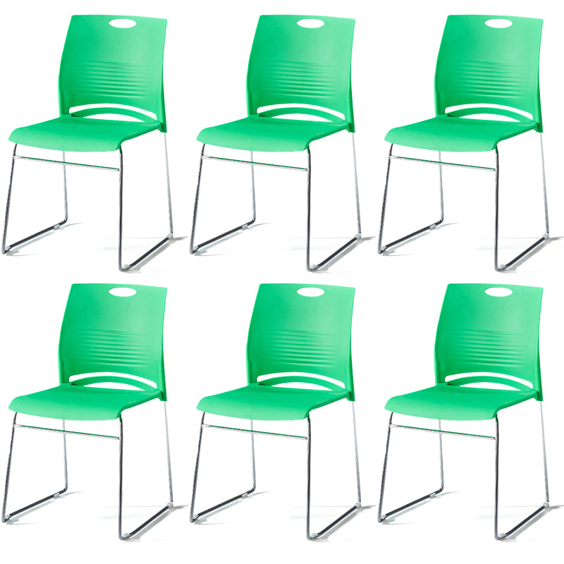 Mid-Back Conference Chair Contemporary Plastic No Wheels Office Chair