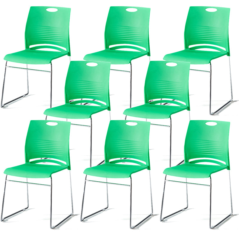 Mid-Back Conference Chair Contemporary Plastic No Wheels Office Chair