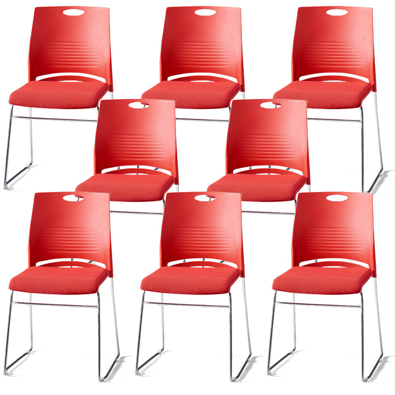 Mid-Back Conference Chair Contemporary Plastic No Wheels Office Chair