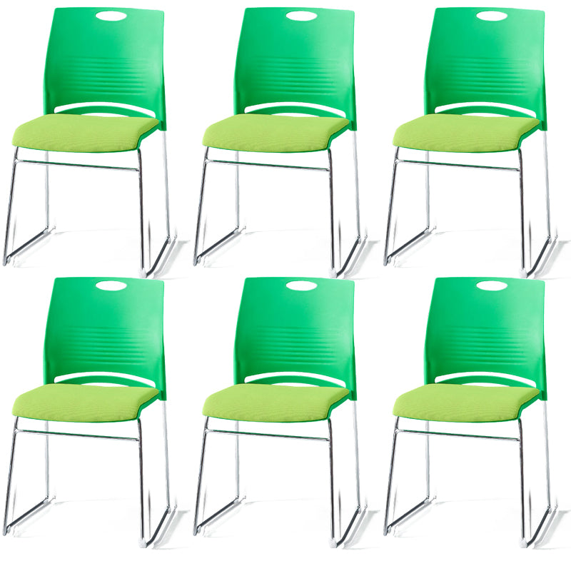 Mid-Back Conference Chair Contemporary Plastic No Wheels Office Chair