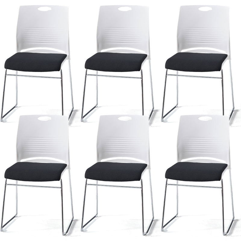 Mid-Back Conference Chair Contemporary Plastic No Wheels Office Chair