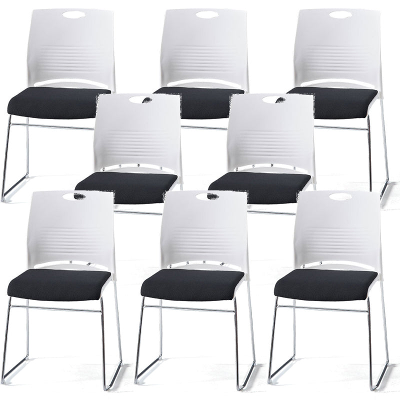 Mid-Back Conference Chair Contemporary Plastic No Wheels Office Chair