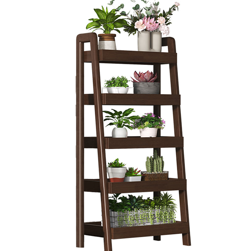 Ladder Contemporary Bookshelf Wooden Open Back Bookcase with Shelves