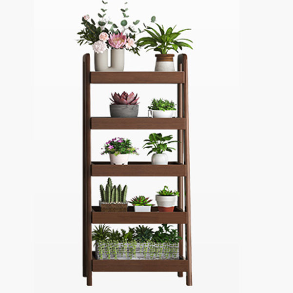 Ladder Contemporary Bookshelf Wooden Open Back Bookcase with Shelves